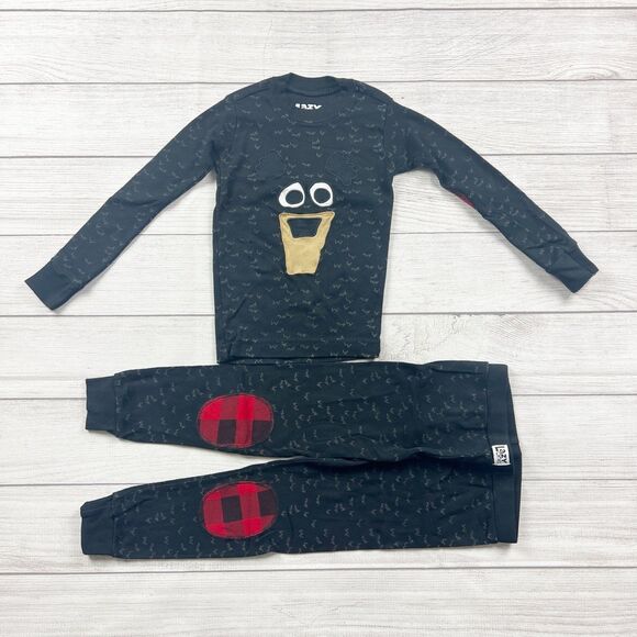 Lazy One Bear Plaid Patch Pajamas - Picture 2 of 4